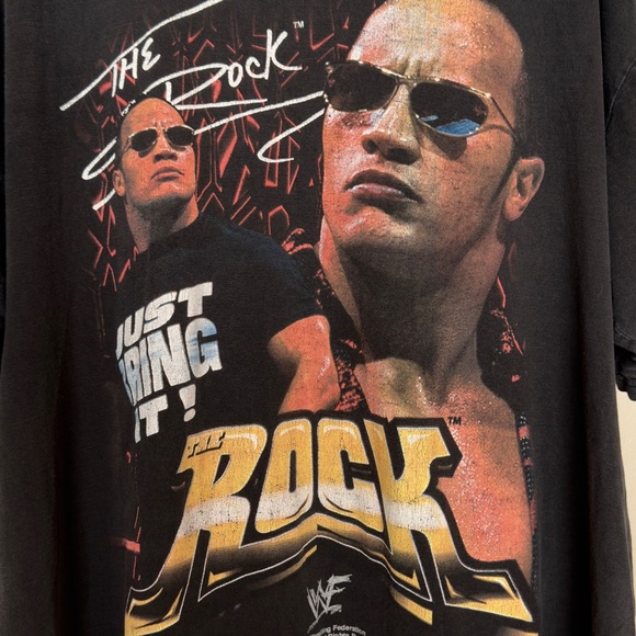Vintage Y2K WWF The Rock Tshirt - Picture 4 of 14